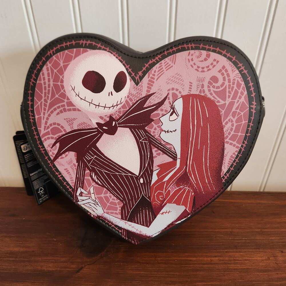 Disney's Nightmare Before Christmas Loungefly Jack/Sally Crossbody Purse NWT